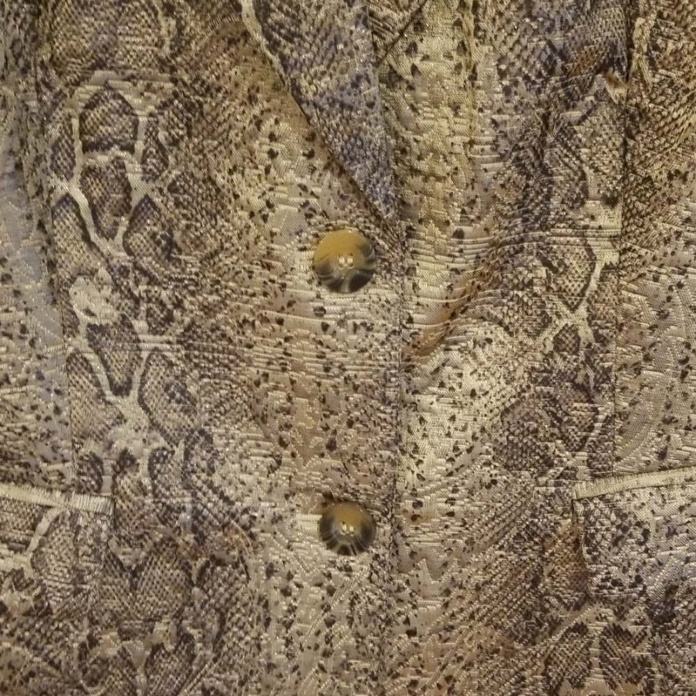 💥Chico's Animal Print Metallic Blazer - Picture 2 of 8
